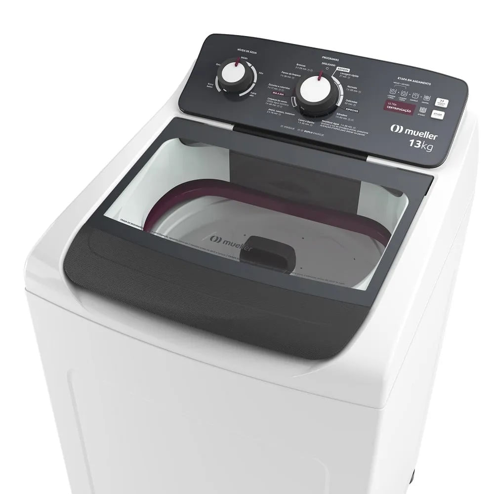 Lavadora de Roupas Automática Mueller 13Kg Ultracentrifugação e Ciclo Rápido Branca MLA13 – 127 Volts - Imagem 5